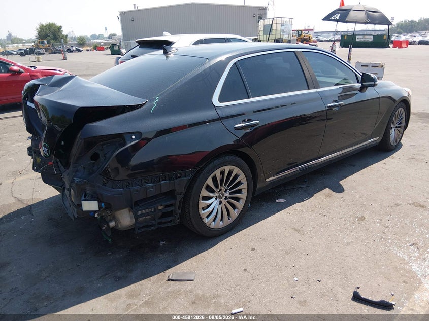 Vin: kmtf34ja9ku053955, lot: 46310872, genesis g90 3.3t premium 20194