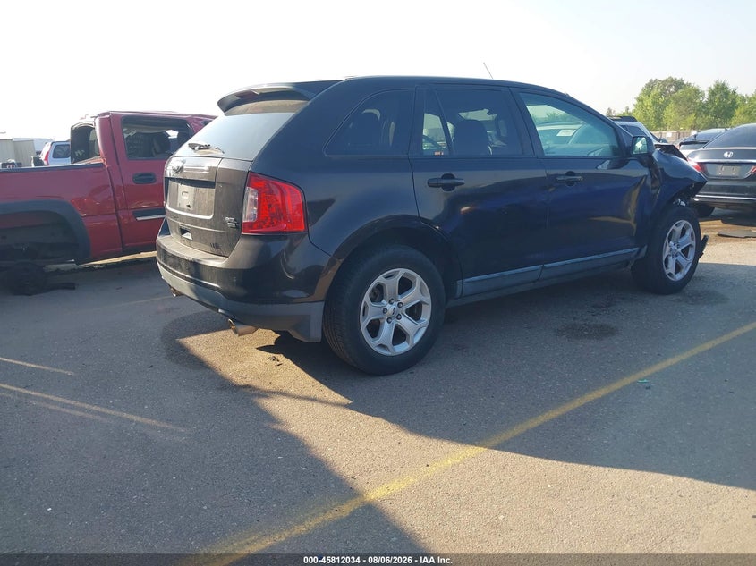 Vin: 2fmdk4jc5dbb14765, lot: 46310880, ford edge sel 20134
