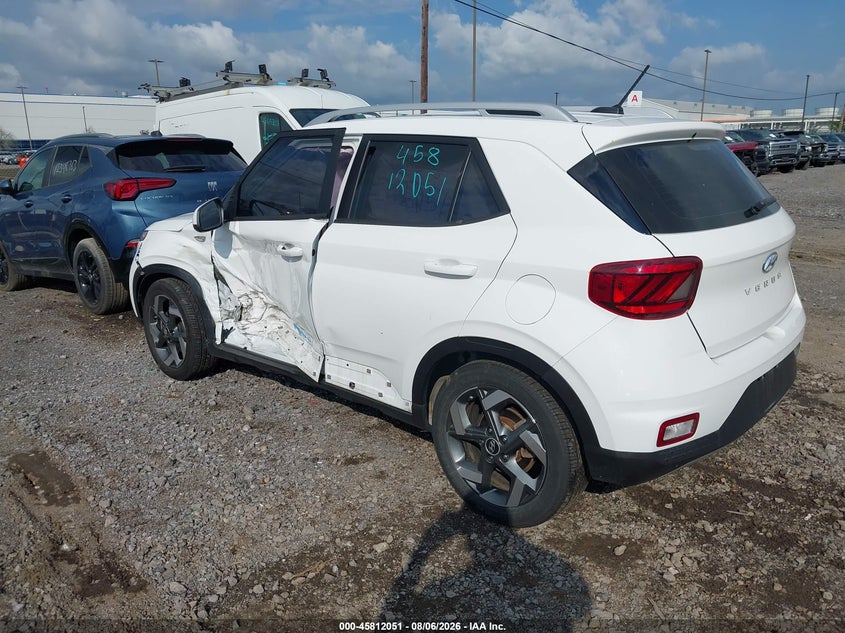 Vin: kmhrc8a30pu257406, lot: 46310897, hyundai venue sel 20233
