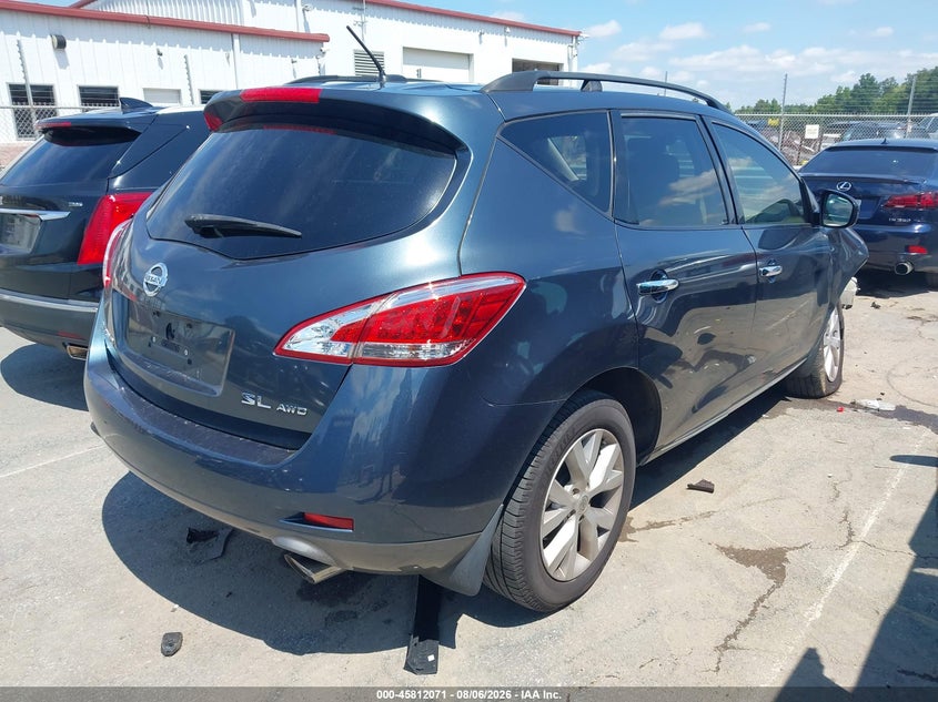 Vin: jn8az1mw2ew504332, lot: 46310917, nissan murano sl 20144