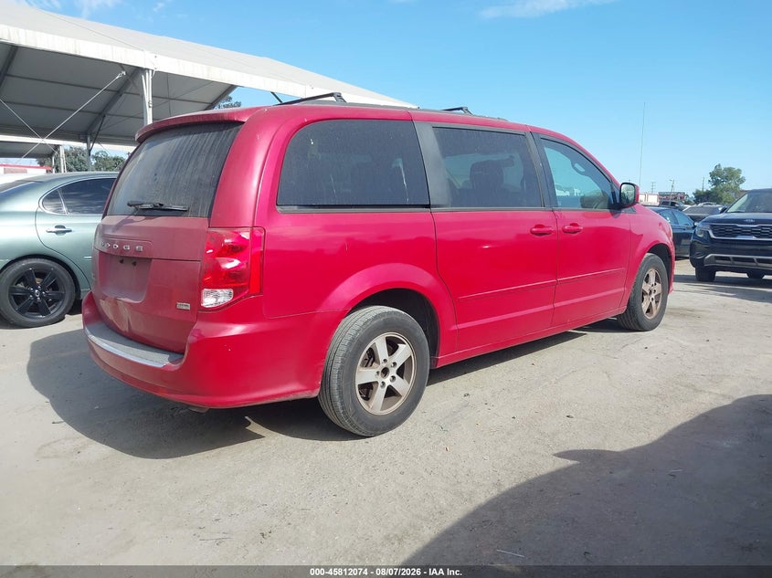 Vin: 2c4rdgcg1dr635995, lot: 46310920, dodge grand caravan sxt 20134