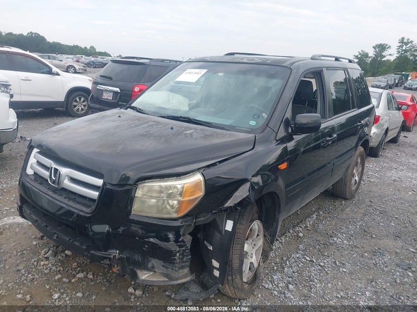 2007 Honda Pilot, Удар сзади, IAAI, VIN 5FNYF18617B001315 — фото 2