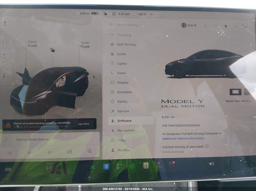 TESLA MODEL Y 2026 VIN 7SAYGDEE6TA638284