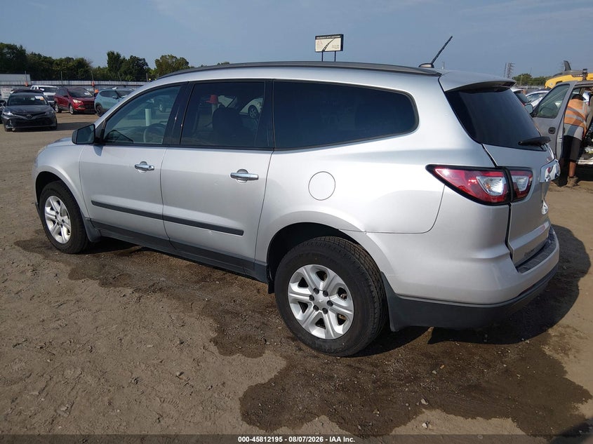 Vin: 1gnkrfed7fj329334, lot: 46311041, chevrolet traverse ls 20153