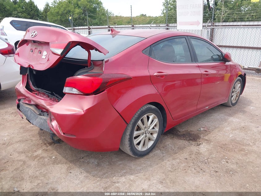 Vin: kmhdh4ae9eu166718, lot: 46311050, hyundai elantra se 20144