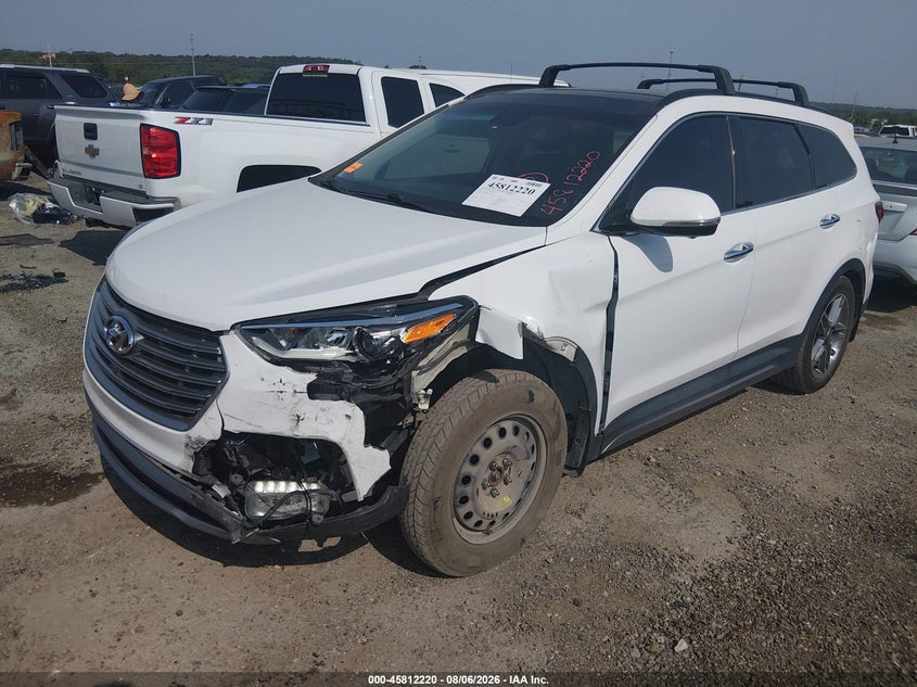 Vin: km8sr4hf5hu203139, lot: 46311066, hyundai santa fe limited ultimate 20172