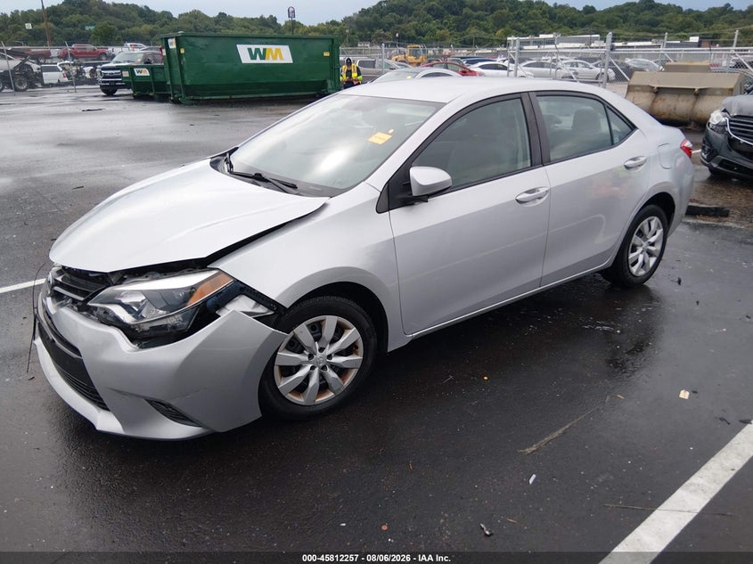 Vin: 2t1burhe1gc543827, lot: 46311103, toyota corolla le 20162