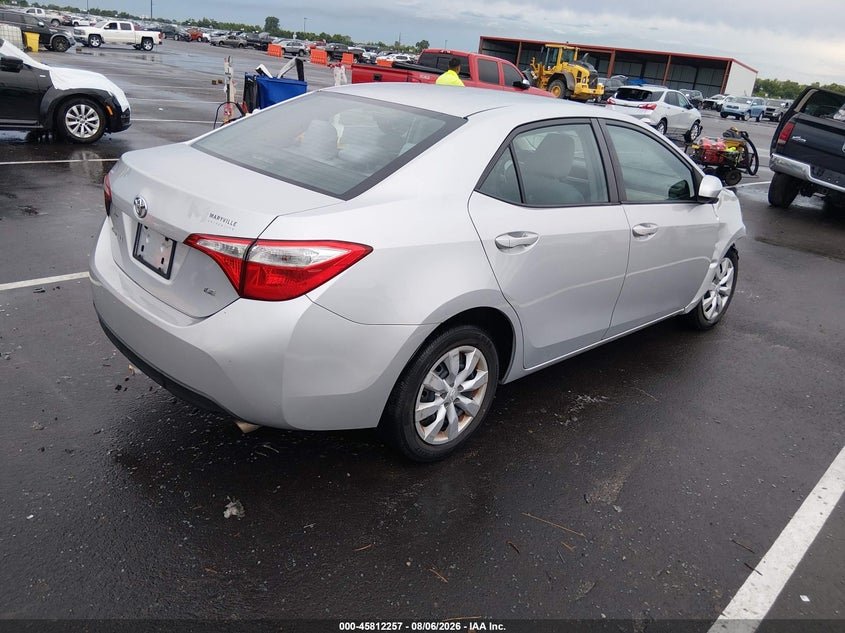 Vin: 2t1burhe1gc543827, lot: 46311103, toyota corolla le 20164