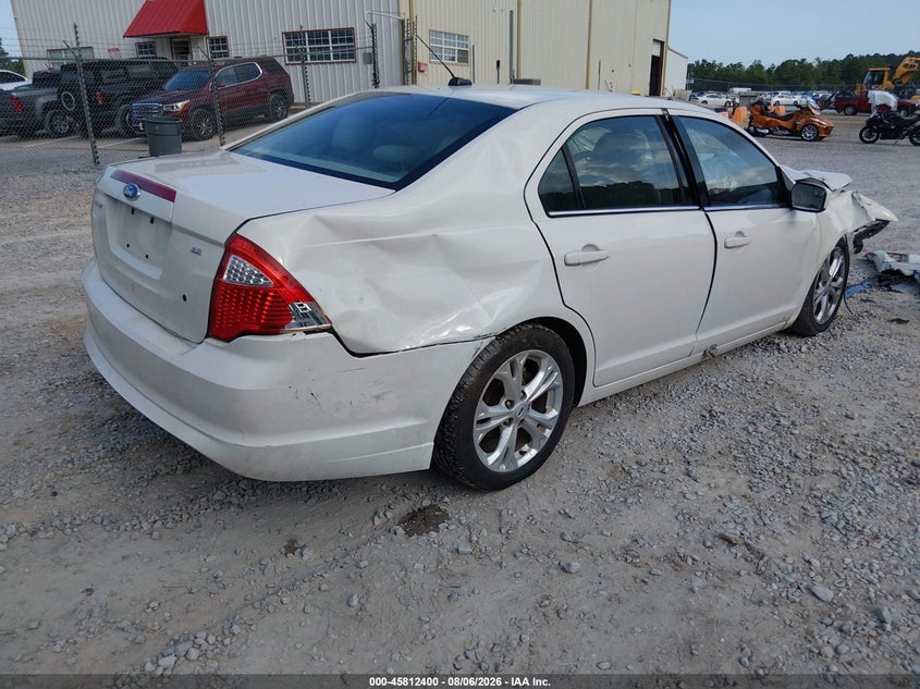 Vin: 3fahp0ha9cr233252, lot: 46311246, ford fusion se 20124