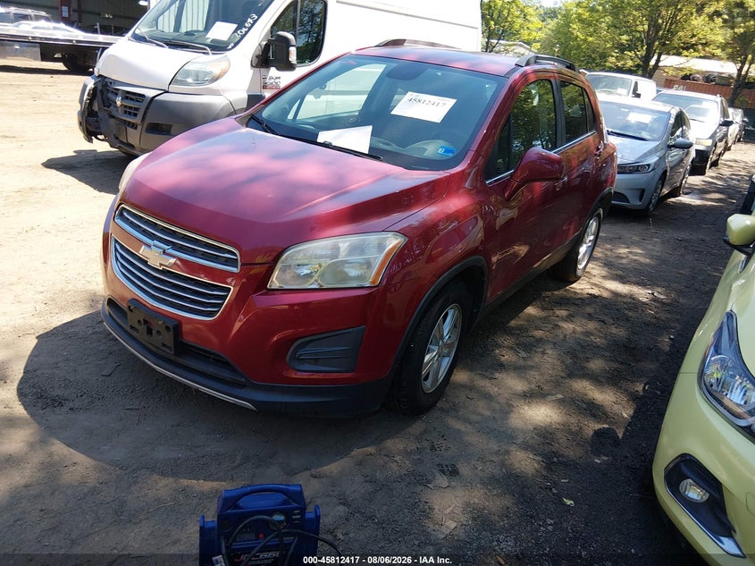 Vin: kl7cjlsb6fb139330, lot: 46311263, chevrolet trax lt 20152