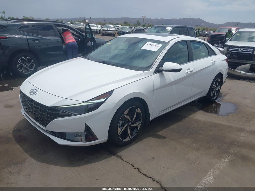 Vin: kmhln4aj4pu087056, lot: 46311276, hyundai elantra hybrid limited 20232