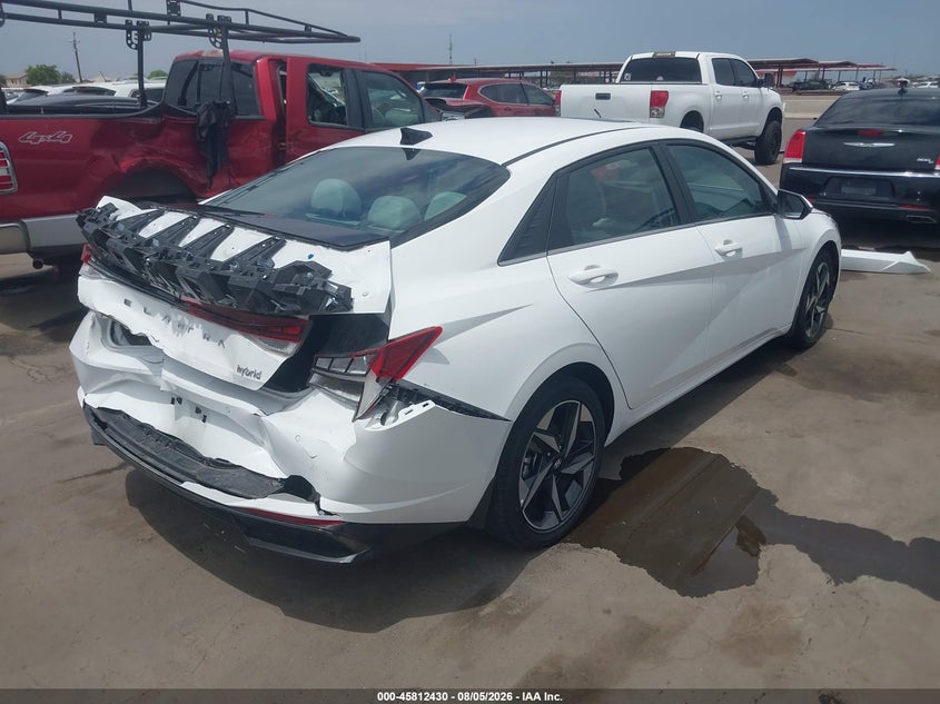 Vin: kmhln4aj4pu087056, lot: 46311276, hyundai elantra hybrid limited 20234