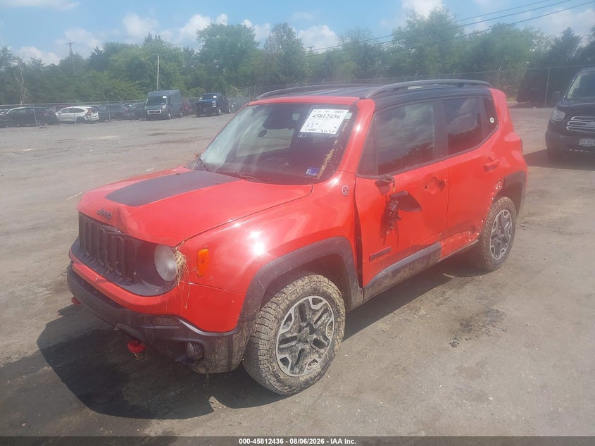 Vin: zaccjbct0fpb74678, lot: 46311282, jeep renegade trailhawk 20152