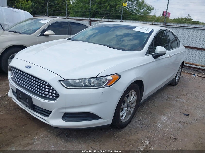 Vin: 3fa6p0g7xfr254189, lot: 46311317, ford fusion s 20152