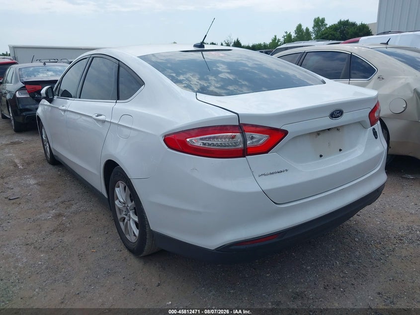 Vin: 3fa6p0g7xfr254189, lot: 46311317, ford fusion s 20153