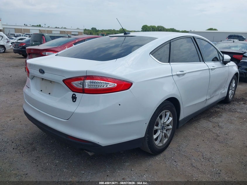 Vin: 3fa6p0g7xfr254189, lot: 46311317, ford fusion s 20154