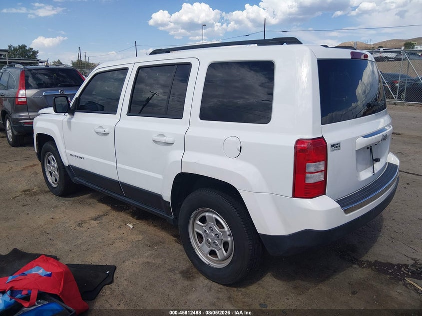 Vin: 1c4njpbbxgd763298, lot: 46311334, jeep patriot sport 20163