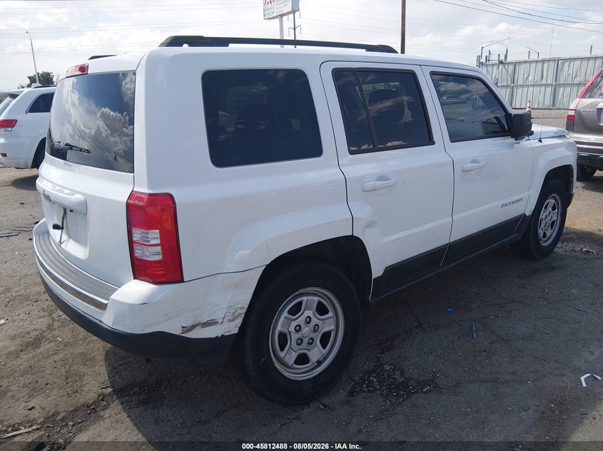 Vin: 1c4njpbbxgd763298, lot: 46311334, jeep patriot sport 20164