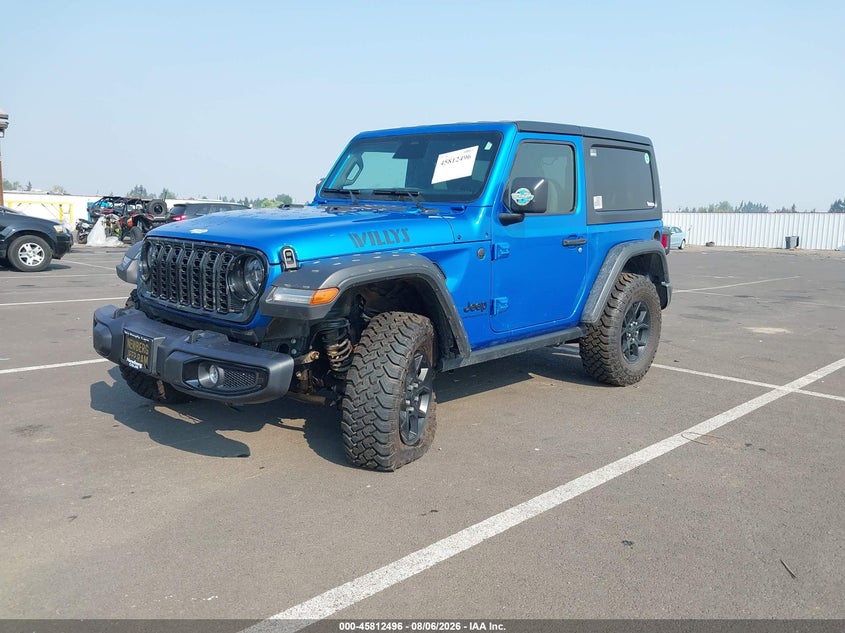 Vin: 1c4pjxan8tw163995, lot: 46311342, jeep wrangler willys 4x4 20262