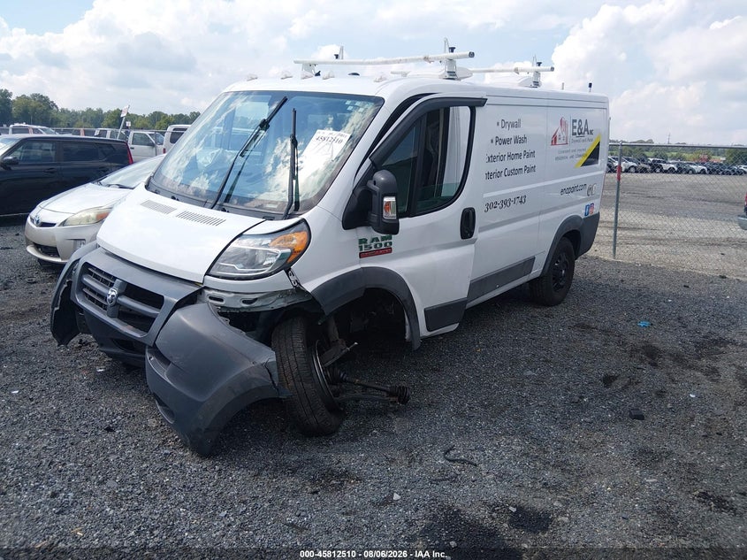 Vin: 3c6trvag1he520309, lot: 46311355, ram promaster 1500 low roof 136 wb 20172