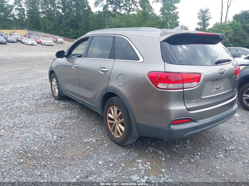 Vin: 5xypg4a35gg102618, lot: 46311372, kia sorento 2.4l lx 20163