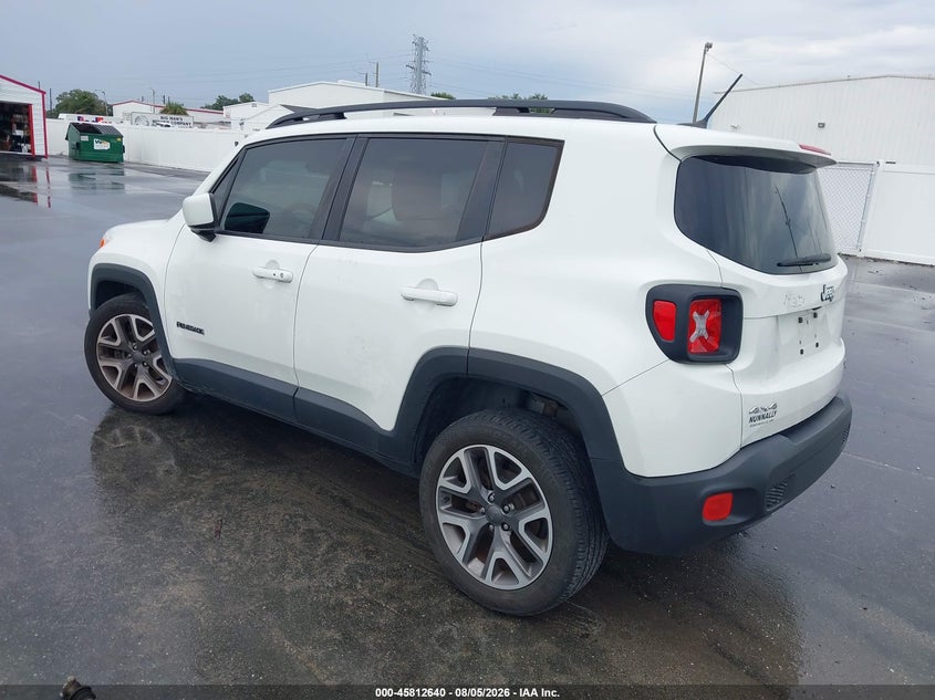 Vin: zaccjbbbxhpf15520, lot: 46311486, jeep renegade latitude 20173