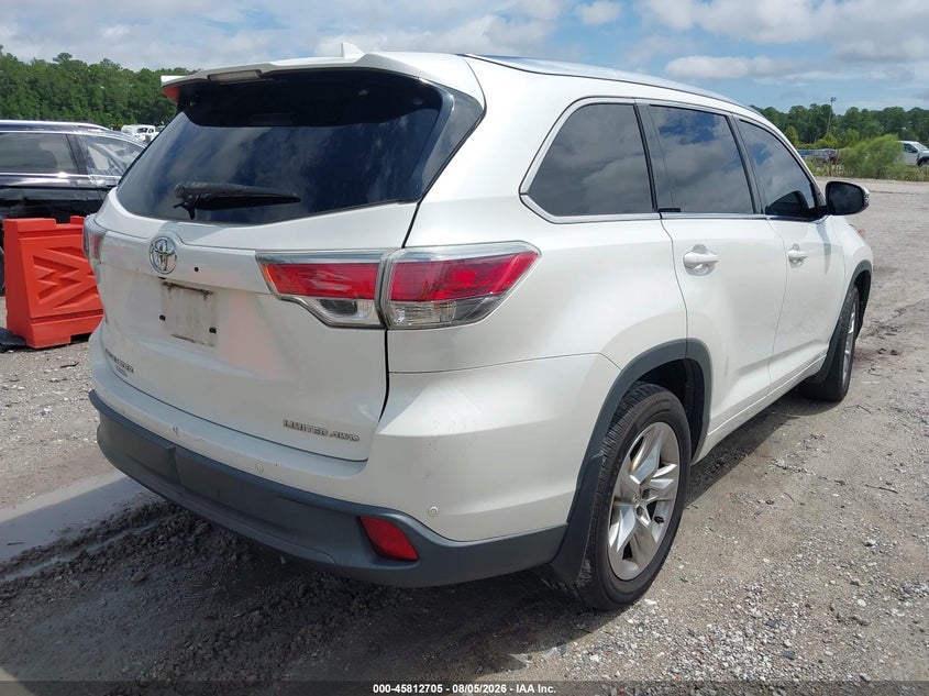 Vin: 5tddkrfh8es019462, lot: 46311552, toyota highlander limited v6 20144