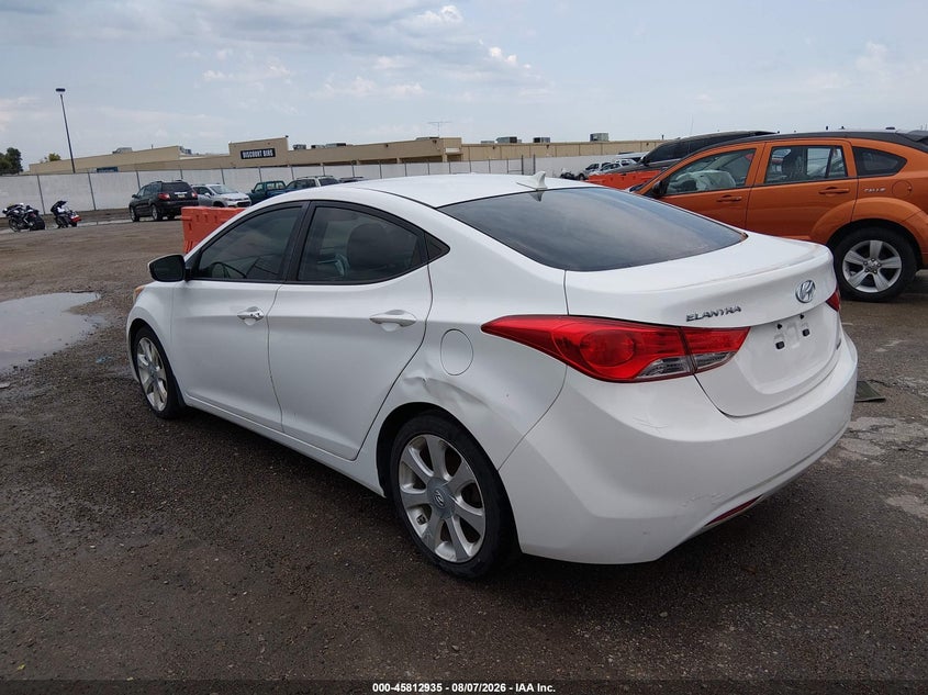 Vin: 5npdh4ae7ch142705, lot: 46311781, hyundai elantra limited 20123