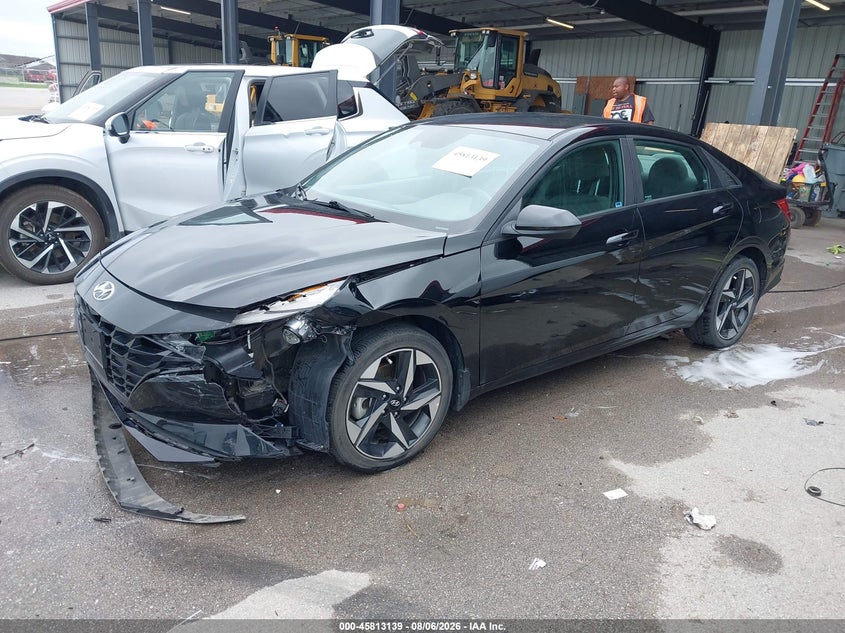 Vin: kmhls4ag6pu558671, lot: 46311985, hyundai elantra sel 20232