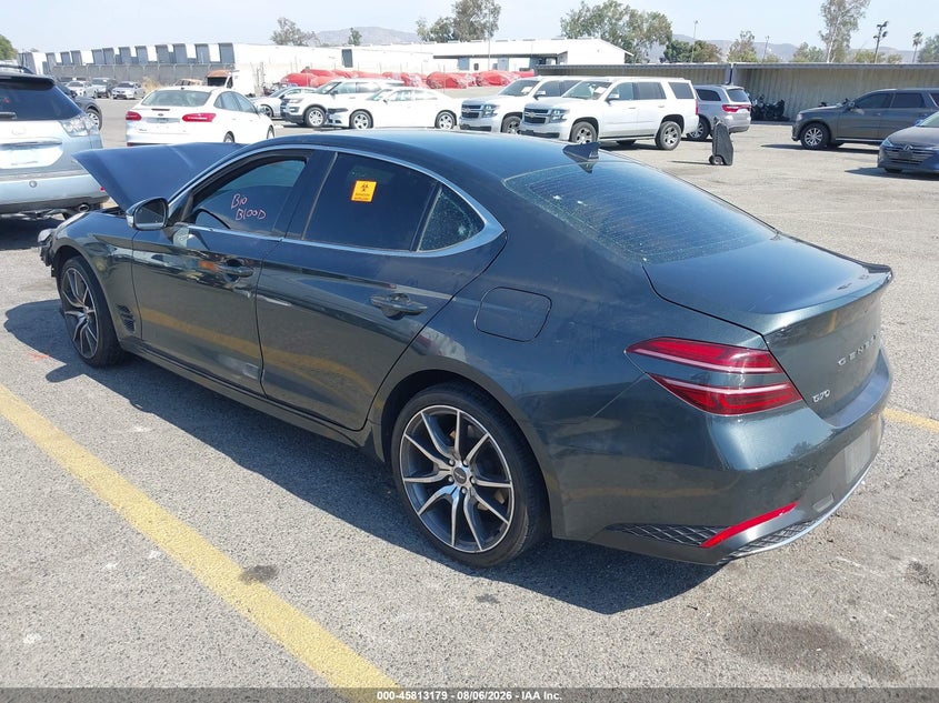 Vin: kmtg34ta3pu123118, lot: 46312025, genesis g70 2.0t awd 20233