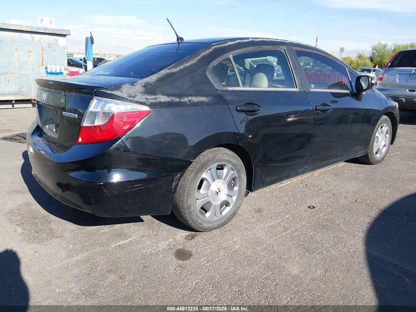 2012 HONDA CIVIC HYBRID auction photo 4