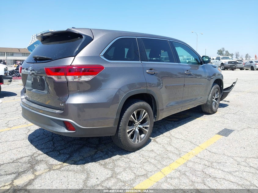 Vin: 5tdzzrfh1js252448, lot: 46312186, toyota highlander le plus 20184