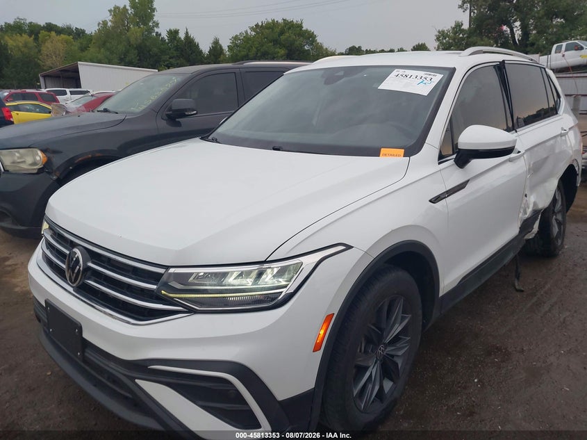 Vin: 3vv3b7ax0nm123847, lot: 46312199, volkswagen tiguan 2.0t se 20222