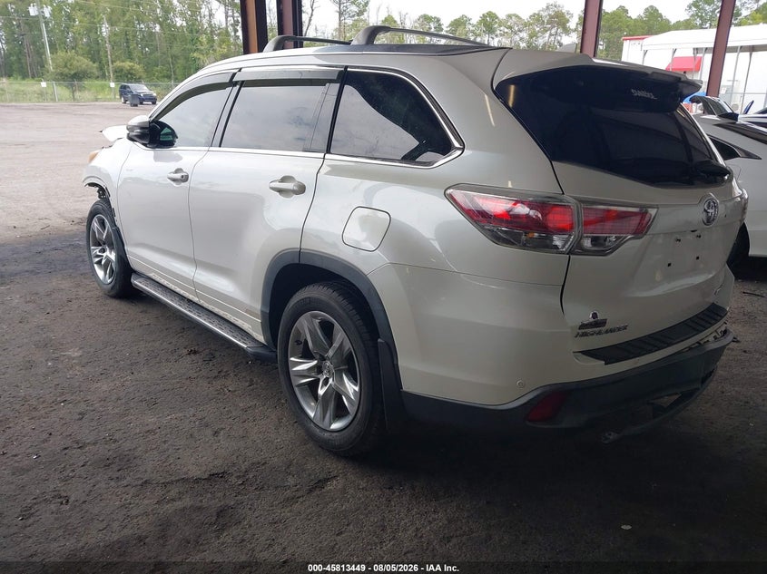 Vin: 5tdykrfh8es012853, lot: 46312295, toyota highlander limited platinum v6 20143