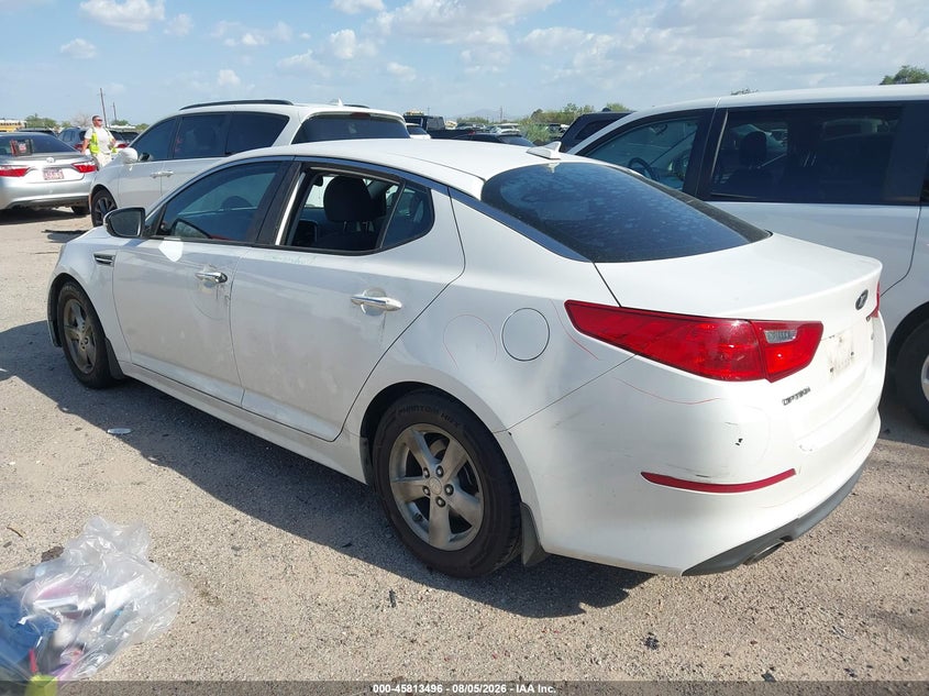 Vin: knagm4a74f5662050, lot: 46312342, kia optima lx 20153