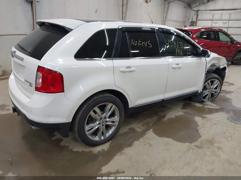 Vin: 2fmdk4kc0ebb52825, lot: 46312343, ford edge limited 20144
