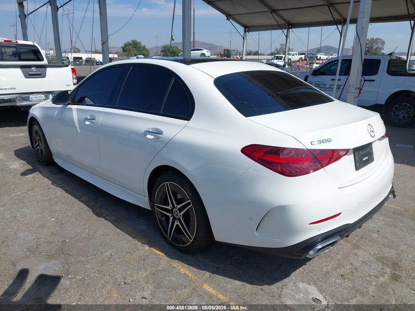 Vin: w1kaf4hb3pr078512, lot: 46312452, mercedes-benz c 300 4matic 20233