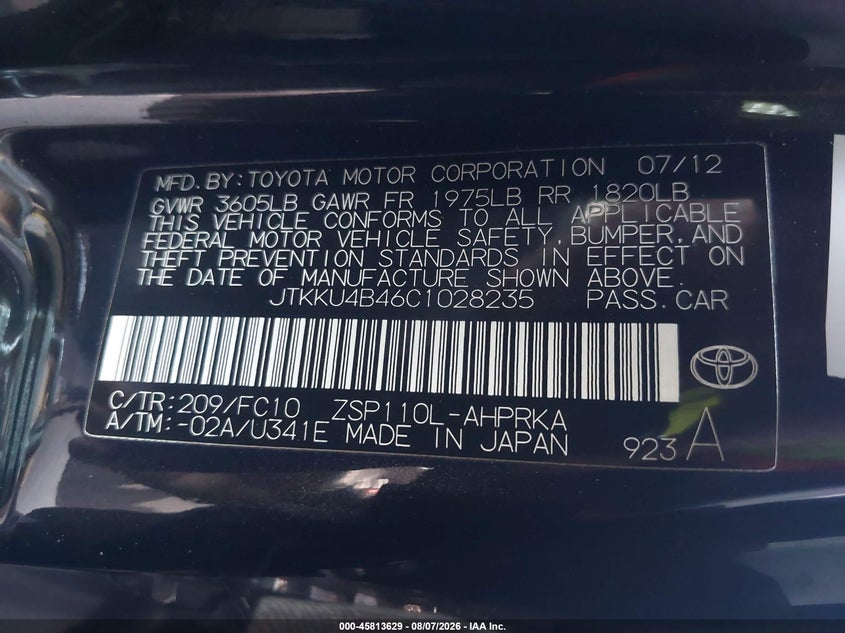 2012 SCION XD · Фото 9