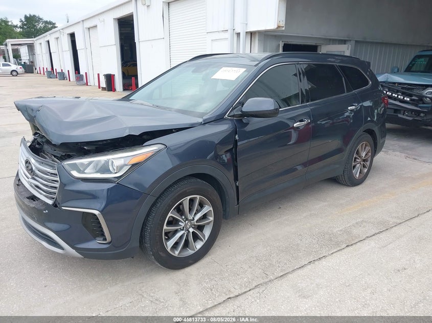 Vin: km8sm4hf5hu239721, lot: 46312579, hyundai santa fe se 20172