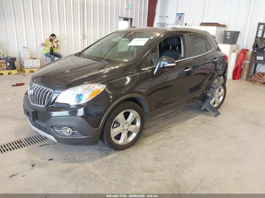Vin: kl4cjcsb7fb100548, lot: 46312602, buick encore leather 20152