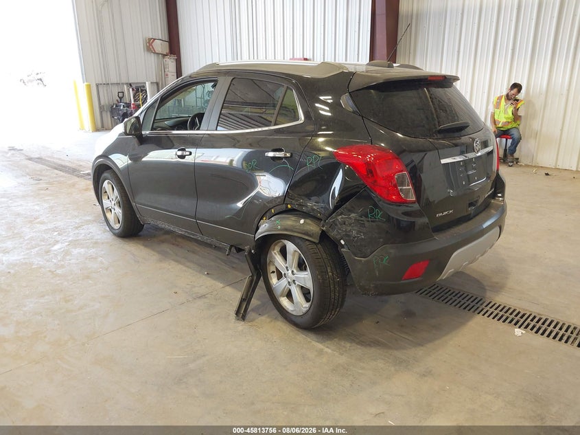 Vin: kl4cjcsb7fb100548, lot: 46312602, buick encore leather 20153