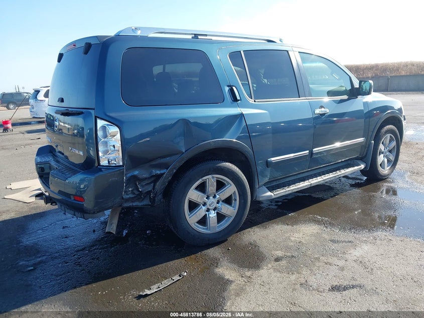 Vin: 5n1aa0nc4dn605955, lot: 46312632, nissan armada platinum 20134