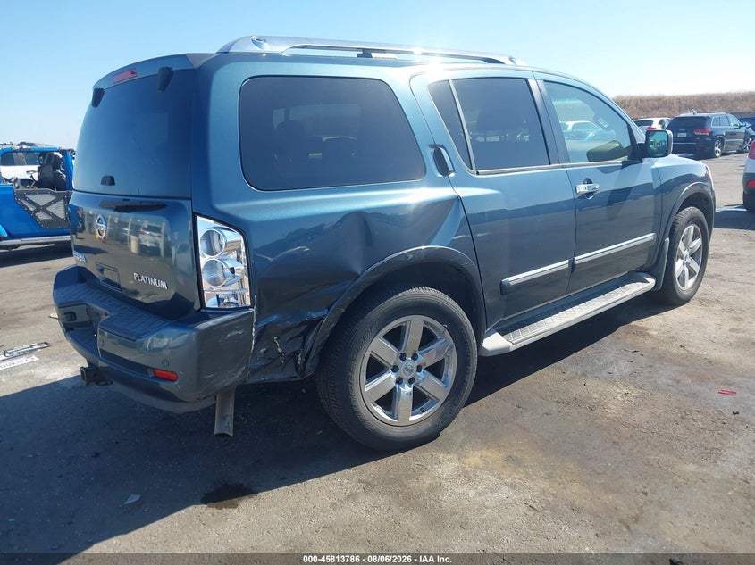 Vin: 5n1aa0nc4dn605955, lot: 46312632, nissan armada platinum 20134