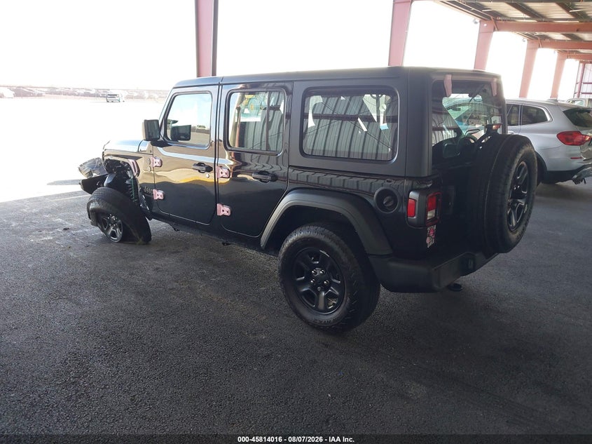 Vin: 1c4pjxdnxsw501973, lot: 46312862, jeep wrangler 4-door sport 4x4 20253
