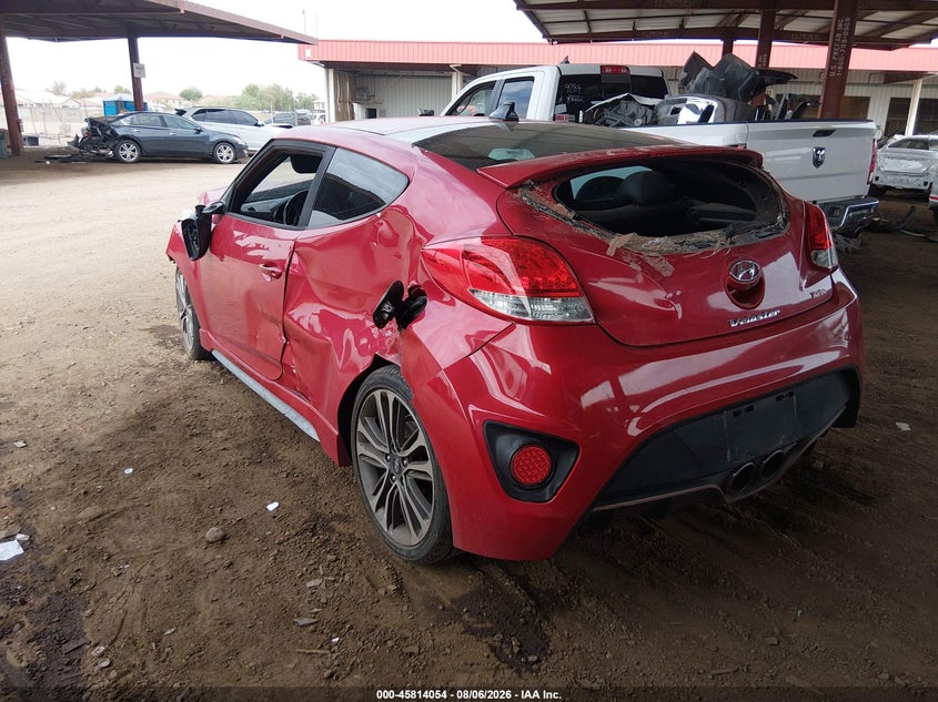 Vin: kmhtc6ae2gu287521, lot: 46312900, hyundai veloster turbo 20163