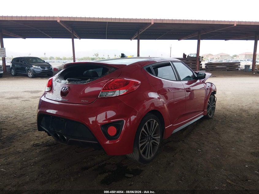 Vin: kmhtc6ae2gu287521, lot: 46312900, hyundai veloster turbo 20164