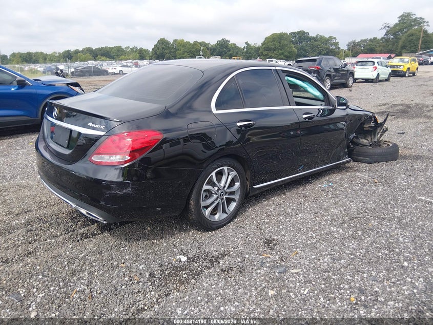 Vin: wddwf4kb6jr359242, lot: 46313036, mercedes-benz c 300 4matic 20184