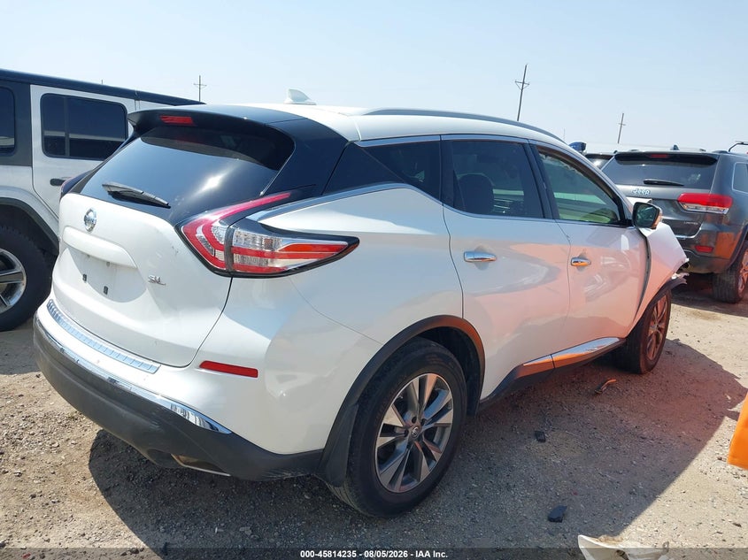 Vin: 5n1az2mg1jn184765, lot: 46313081, nissan murano sl 20184
