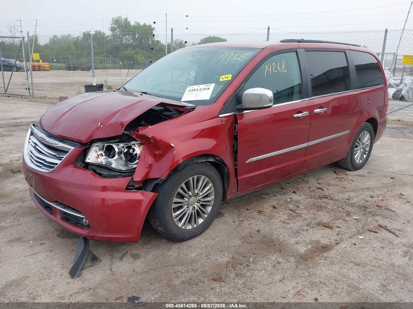 Vin: 2c4rc1cg2dr588508, lot: 46313114, chrysler town & country touring-l 20132