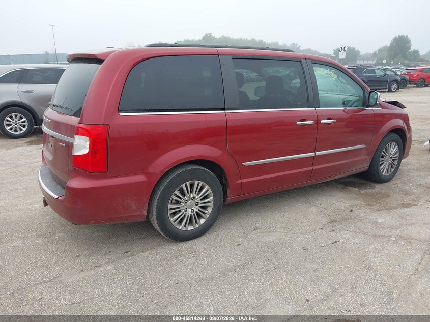 Vin: 2c4rc1cg2dr588508, lot: 46313114, chrysler town & country touring-l 20134